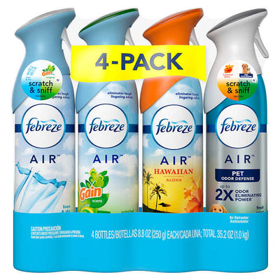 Febreze Air Spray Variety Pack, 4 x 250 g