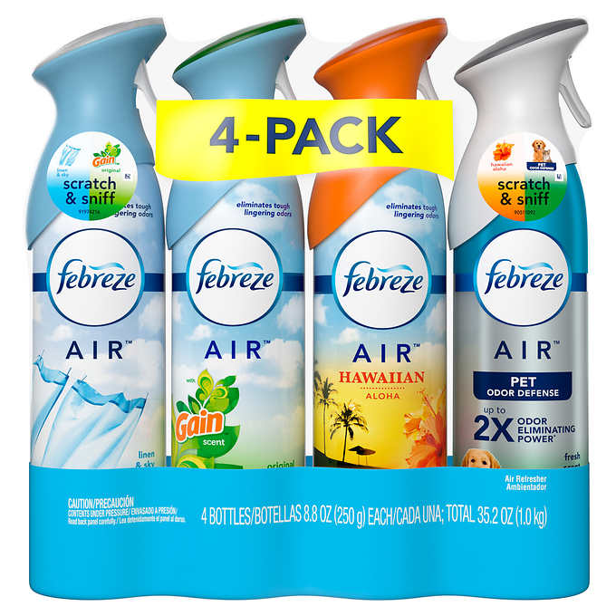 Febreze Air Spray Variety Pack, 4 x 250 g