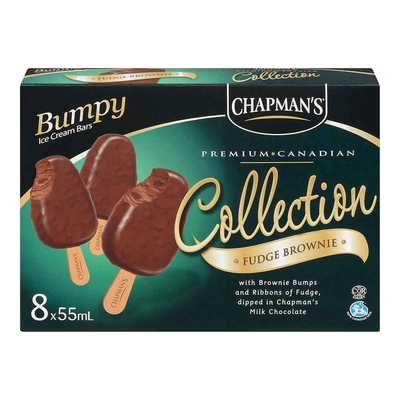 Chapman's Premium Canadian Collection Fudge Brownie Bars, 8 x 55 mL