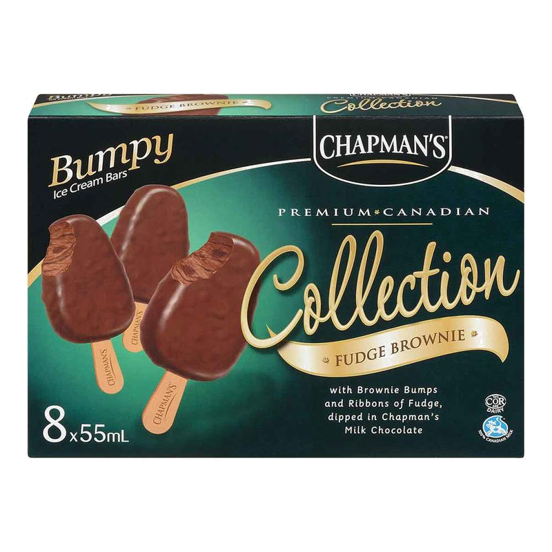Chapman's Premium Canadian Collection Fudge Brownie Bars, 8 x 55 mL