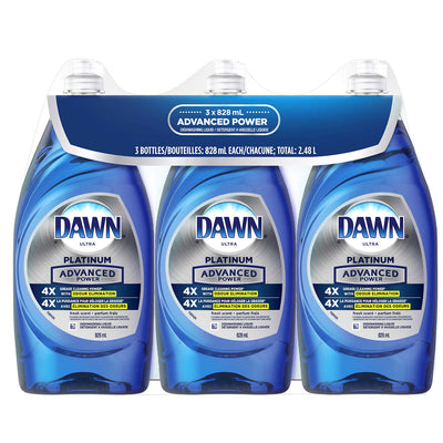 Dawn Original Dish Liquid, 3 x 828 mL