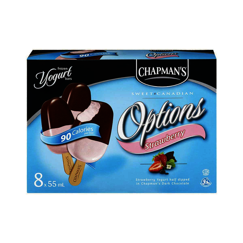 Chapman's Strawberry Dark Chocolate Frozen Yogurt Bars, 55 mL