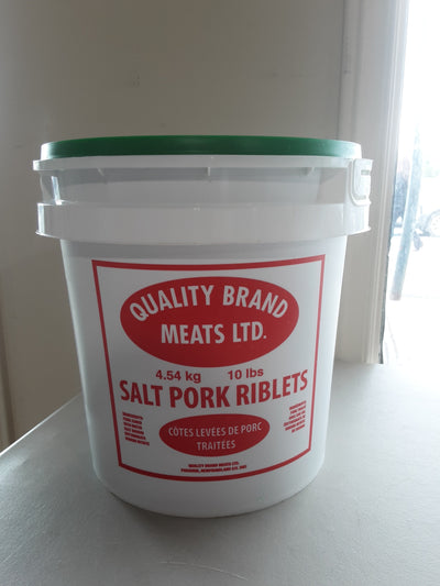 Quality Brand Meats Ltd. Salt Pork Riblets, 10 lb