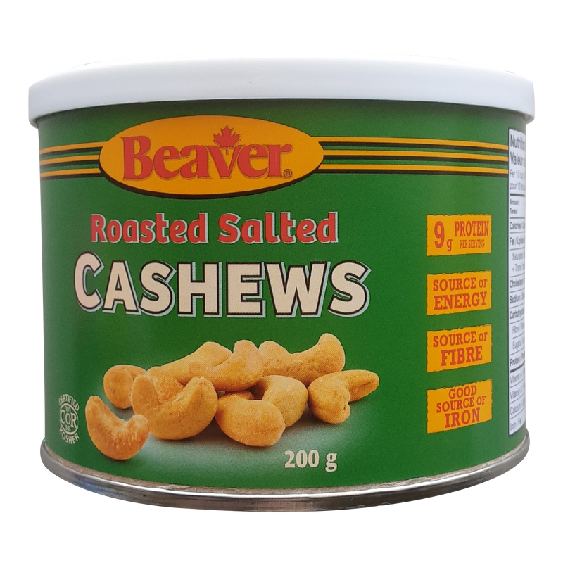 Beaver Roasted Salted Cashews, 200 g
