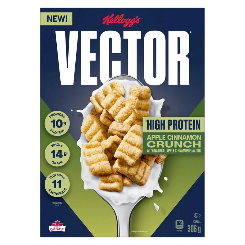 Kellogg's Vector High Protein Apple Cinnamon Crunch, 305 g