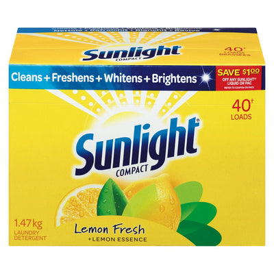 Sunlight Lemon Fresh Laundry Detergent Powder, 1.47kg