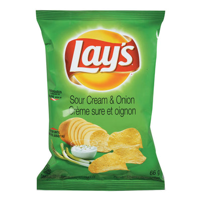 Lay's Sour Cream & Onion Potato Chips, 66 g