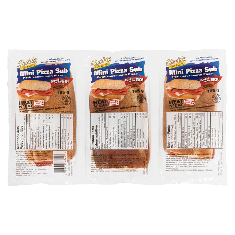 QUALITY MINI PIZZA SUBS, 3 x 136g