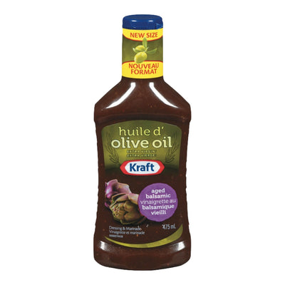 Kraft Olive Oil Extra Virgin Aged Balsamic Dressing & Marinade, 475 mL