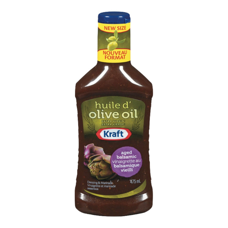Kraft Olive Oil Extra Virgin Aged Balsamic Dressing & Marinade, 475 mL