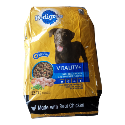 Pedigree Vitality Plus With Real Chicken Dog Food, 22.7 kg
