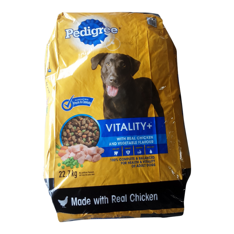 Pedigree Vitality Plus With Real Chicken Dog Food, 22.7 kg