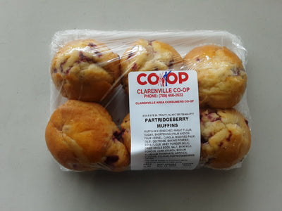 PARTRIDGEBERRY MUFFINS, 6pk