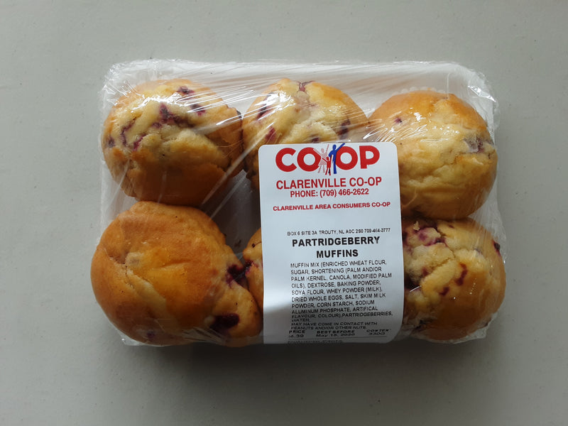 PARTRIDGEBERRY MUFFINS, 6pk
