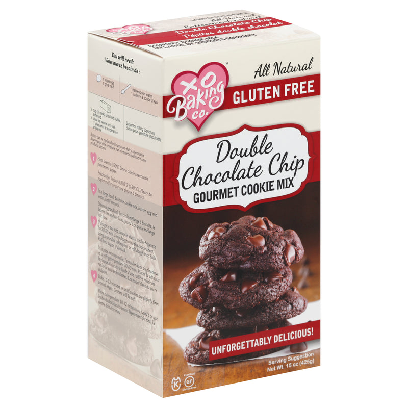 XO Baking Co. Gluten Free Double Chocolate Chip Cookie Mix, 425 g