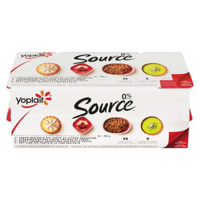 Yoplait Source Yogurt Dessert Flavours, 16 count, 100 g