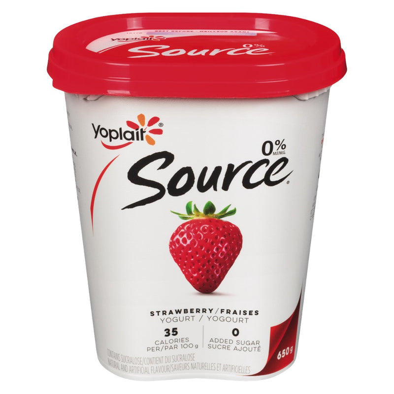 Yoplait Source Strawberry Yogurt, 650 g