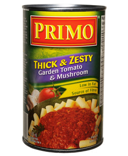 Primo Thick & Zesty Garden Tomato & Mushroom Pasta Sauce, 680 mL