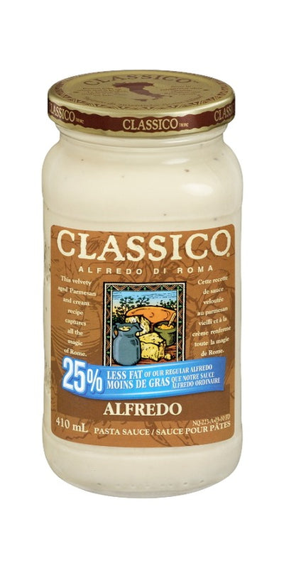 Classico 25% Less Fat Alfredo Pasta Sauce, 410 mL