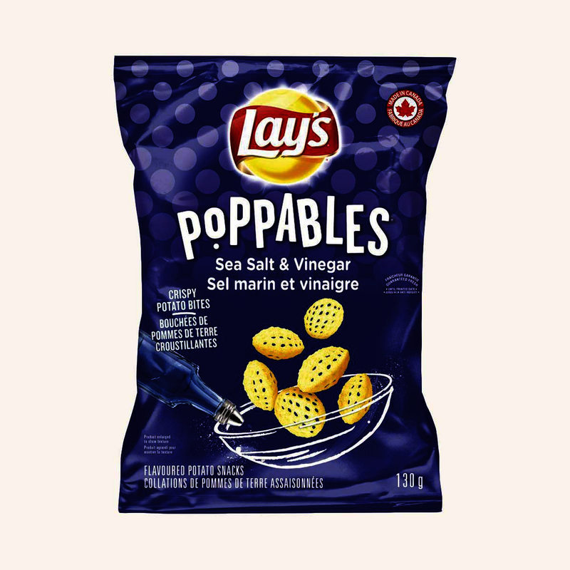 Lay's Poppables Salt & Vinegar Crispy Bites, 130g