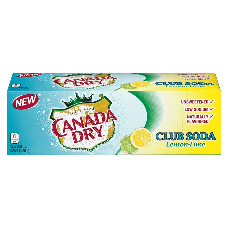 Canada Dry Club Soda Lemon-Lime, 355 mL