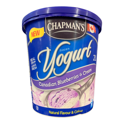 Chapman's Frozen Yogurt Canadian Blueberries & Cream, 2L