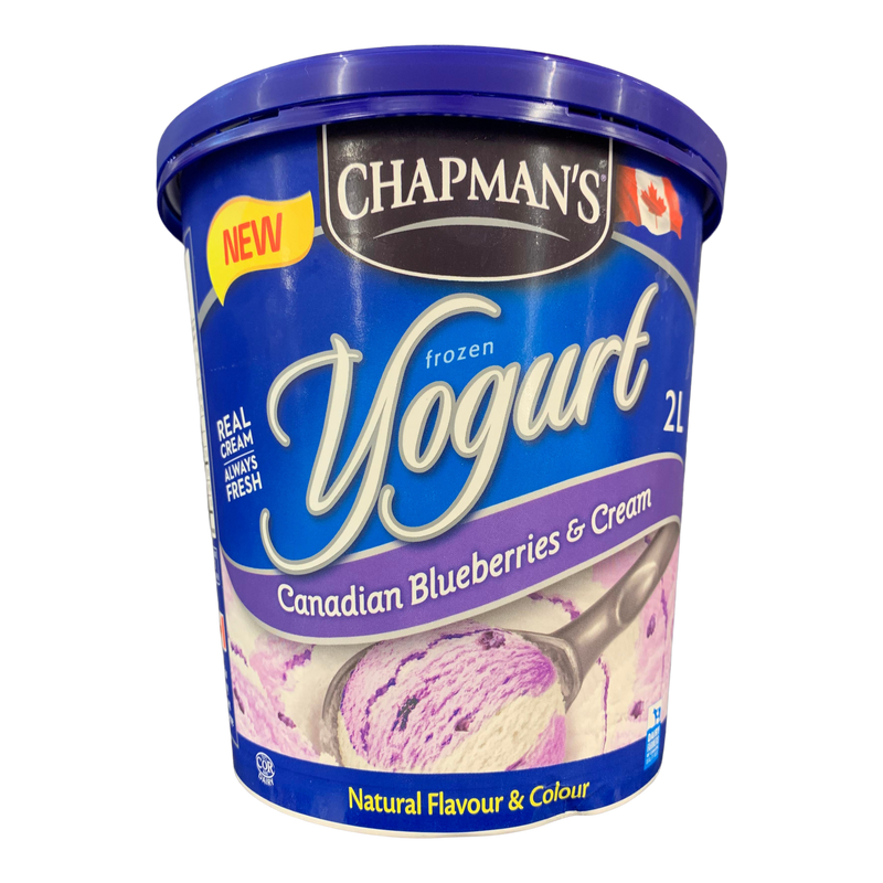 Chapman's Frozen Yogurt Canadian Blueberries & Cream, 2L