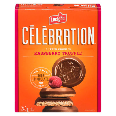 Leclerc Celebration Raspberry Truffle Butter Cookies, 240 g