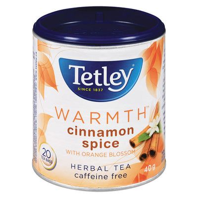 Tetley Warmth Cinnamon Spice Caffeine Free Herbal Tea, 40g  (20ct)