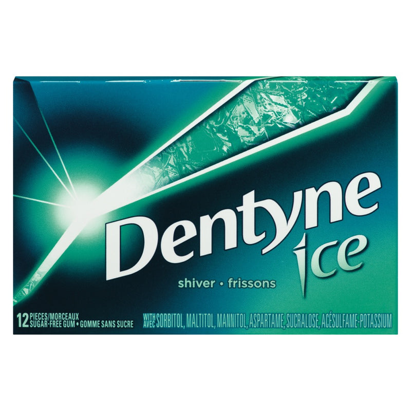 Dentyne Ice Sugar Free Shiver Gum, 12 pieces