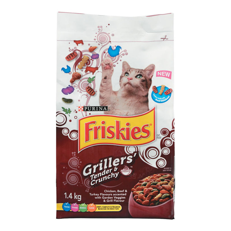 Friskies Cat Food Grillers Tender & Crunchy, 1.4 kg