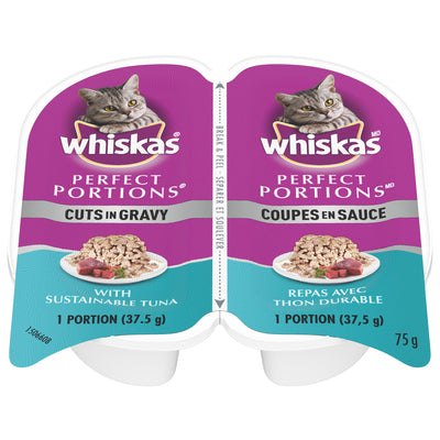 Whiskas Cuts in Gravy with Sustainable Tuna Cat Food, 37.5 g tubs, 2 ct