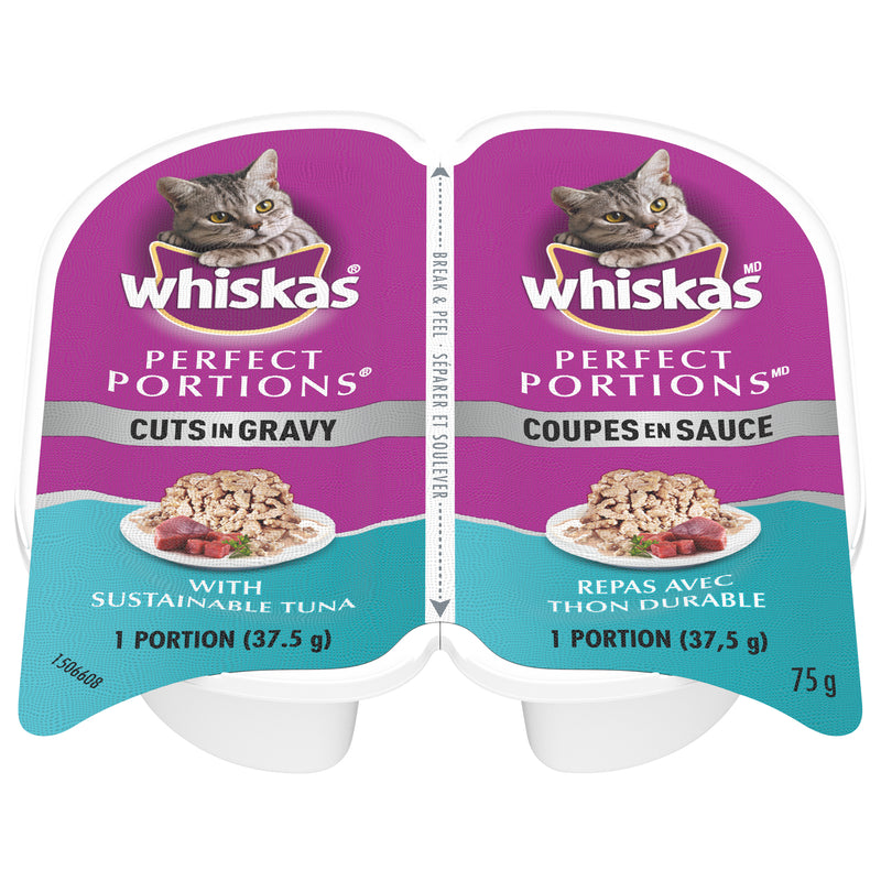 Whiskas Cuts in Gravy with Sustainable Tuna Cat Food, 37.5 g tubs, 2 ct