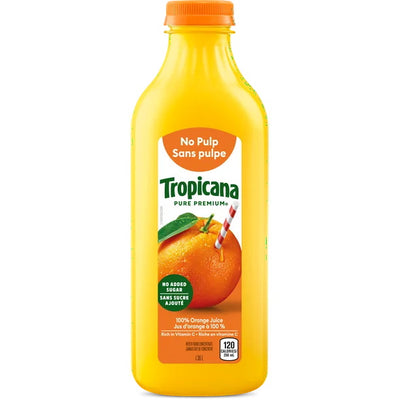 Tropicana No Pulp Orange Juice, 1 ct