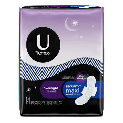U by Kotex Overnight Maxi Pads, 1 ct