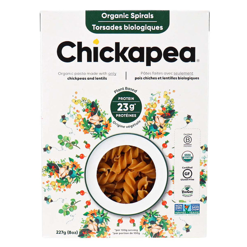 Chickapea Organic Spirals, 227 g