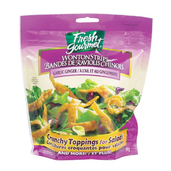 Fresh Gourmet Wonton Strips Garlic Ginger, 99 g