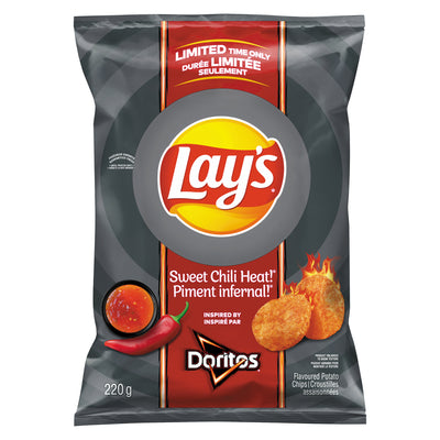 Lays Sweet Chili Heat! Potato Chips, 220 g