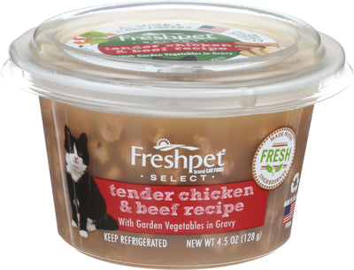 Freshpet Tender Chicken & Beef Recipe Fresh Cat Food, 128 g