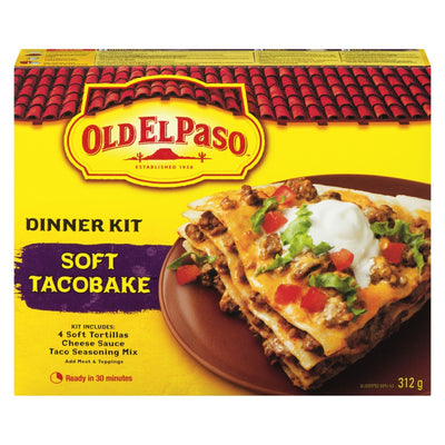 Old El Paso Soft Tacobake Dinner Kit, 312 g