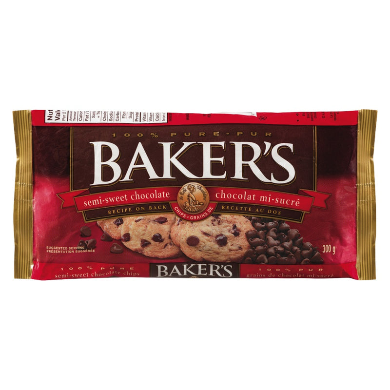 Baker's Semi-Sweet Chocolate Chips, 300 g