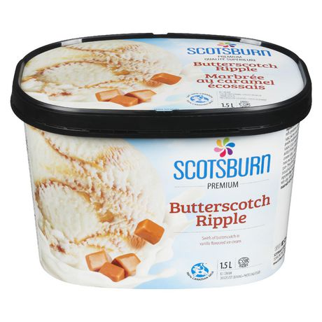 Scotsburn Premium Butterscotch Ripple Ice Cream, 1.5 L