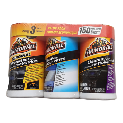 Armor All Car Wipes Value Pack, 3ct