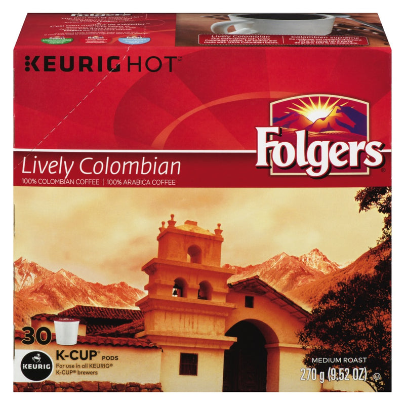 Folgers Keurig Lively Colombian Coffee, 270 g (30ct)