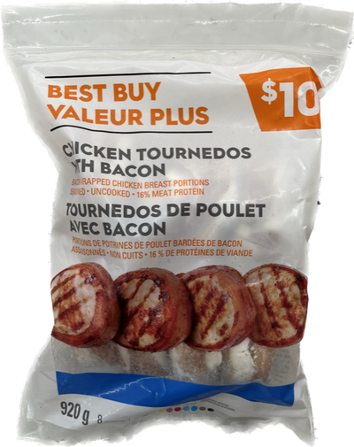 Best Buy Chicken Tournedos With Bacon, 920 g