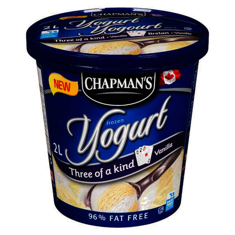 Chapman's Frozen Yogurt Three Of A Kind Vanilla, 2L