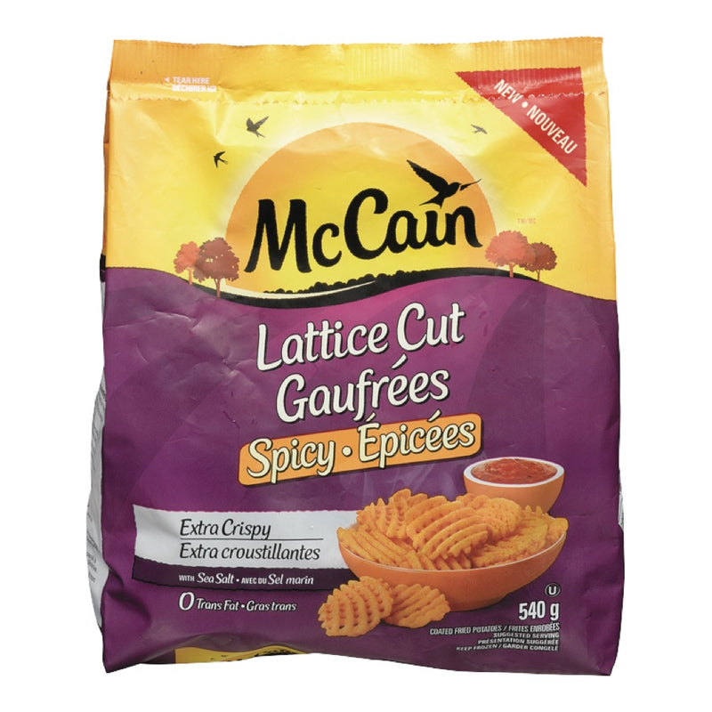 McCain Lattice Cut Extra Crispy Spicy Potatoes, 540 g