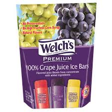 WELCHS JUICE ICE BARS VARIETY