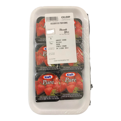 Assorted Portions Kraft Strawberry Jam, 6pk