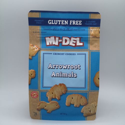 Mi-Del Gluten Free Peanut Free Arrowroot Crunchy Animal Cookies, 227 g